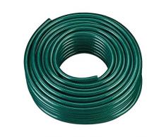 Relaxdays Gartenschlauch 50 m, universeller Wasserschlauch, 1/2 Zoll, aus PP, Bewässerung von Beeten & Rasen, dunkelgrün