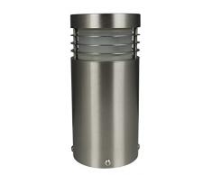 HEITRONIC V4 A Edestahl Garten Standleuchte Aruba Panel Gartenleuchten Gartenleuchten für E27 Leuchtmittel LED 21 cm