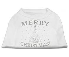 Mirage Pet Products Shimmer Weihnachtsbaum Pet Shirt, extra klein, weiß