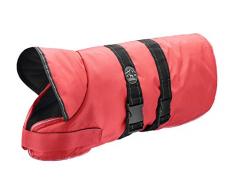 HUNTER Denali Hundemantel, Wintermantel, Fleecefutter, wasser- und windabweisend, reflektierend, 55, rot