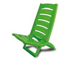 Klappstuhl, aus Kunststoff, für Strand, Meer, Grün