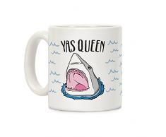 YAS Queen Shark weiß 11 Unze Keramik Kaffee Becher von lookhuman