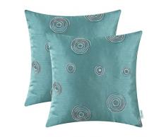 Kissenbezüge, Kissenhülle CaliTime 2 Stück Kissen Werfen Kissen Abdeckungen F?lle Schutz Muscheln zum Couch Sofa Schlafzimmer Zuhause Weihnachten Dekor (45cm x 45cm)