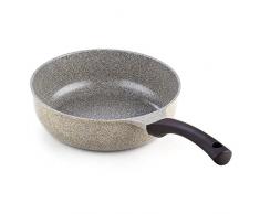 Cook N Home Bratpfanne, tief, antihaftbeschichtet, Keramik Sauteuse, 24,1 cm 9.5 earth