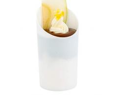 Schnapsgläser mit abgeschrägtem Griff, aus Kunststoff, ca. 90 ml, Schwarz 3 oz weiß