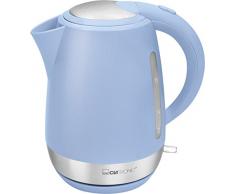 Clatronic WK 3691 RocknRetro Wasserkocher 1,7 L, verdecktes Heizelement, Kalkfilter, automatische und manuelle Abschaltung, 2 außenliegende Wasserstandsanzeigen, 2200 Watt max.