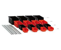 Prosper Plast NPST16 Settruck Werkzeugkoffer, 58 x 23,5 x 13 cm, Mehrfarbig (19 Stück)