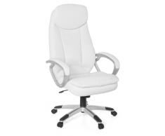 Amstyle Bürostuhl Cosenza Kunstleder gepolstert Schreibtischstuhl X-XL Chefsessel 120 kg Drehstuhl mit Armlehnen Drehsessel höhenverstellbar Wippfunktion hohe Rückenlehne mit Kopfstütze Hochlehner weiÃ