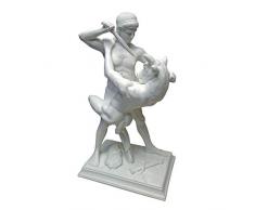 Design Toscano Theseus kämpft mit dem Minotaurus, 1850: Marmor-Kunstharz Statue
