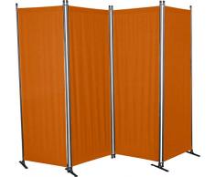 Angerer 4-TLG. Swingtex Paravent, Terracotta