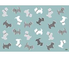 Vilber A050 V01 Dogs. 2232 Du 03 Tischdecke Tapete Futterstation Vogeltränke, 45,6 x 30.5 x 0.2 cm, blau