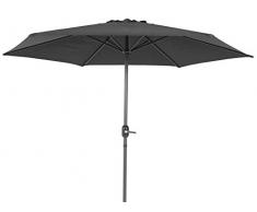 Ldk Garden Sonnenschirm aus Aluminium Grau mit Belüftung 270 cm