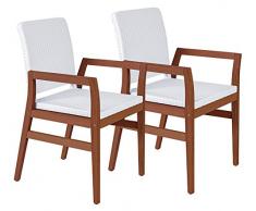 Tramontina 13831/302 2 Stück Gartenstuhl Boston Armchair aus Jatoba FSC Edelholz