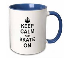 3dRose mug_157771_6Keep Calm And Skate On Becher keramik blau