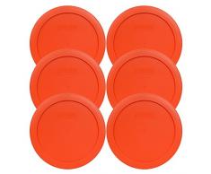 Pyrex Abdeckung für 4 Tassen, rund, für Glasschalen Pumpkin Orange