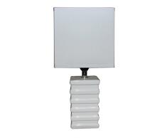 King Home L1713601 Tischleuchte, Weiß, 14 x 11 x 29,5 H