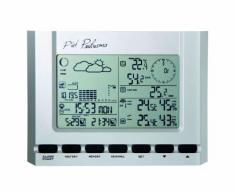 Cresta PWS700 Piet Paulusma Digitale Kabellose Wetterstation, Wettervorhersage, Luftdruck, Sonnenstand und Mondphase, Luftfeuchtigkeit, Windgeschwindigkeit und Richtung, Regenwahrscheinlichkeit silber