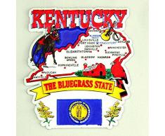 Kentucky State Elements Karte Kühlschrank Collectible Souvenir Magnet