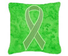 Carolines Treasures AN1213PW1414 Dekokissen mit roter Schleife Zum Aufmerksammachen auf Lymphom 14Hx14W Mehrfarbig