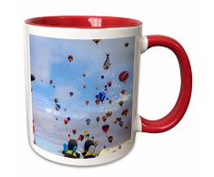 3dRose 259743_5 Mug Becher, keramik, rot/weiß