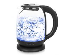 Emerio WK-119255 TESTSIEGER Haus & Garten Test 02/2019, Glas Wasserkocher mit Temperaturwahl (60°C/70°C/80°C/90°C/100°C), BPA-frei, Trockengehschutz, Auto-Off, 2200 Watt, Edelstahl, 1.7 liters
