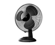 Taurus Greco 16 Elegance Tragbarer Tischventilator, elegantes, schwarzes Finish, Oszillationssystem, 3 Flügel/40 cm Durchmesser, 40 W, rundes Sockel, mehrfarbig