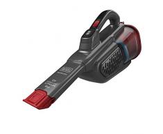Black+Decker Lithium Dustbuster BHHV315B mit Cyclonic Action – 12V Akku Handstaubsauger mit ausziehbarer Fugendüse & Ladestation – Beutelloser, kabelloser Staubsauger – Lange Saugdüse – Titanium/Rot