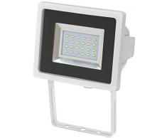 Brennenstuhl SMD-LED-Leuchte / LED Strahler außen (Außenstrahler zur Wandmontage, Baustrahler IP44, LED Fluter mit 24 hellen SMD-LEDs) Farbe: weiß
