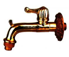 Vette cdf03708 Wasserhahn künstlerisch für Brunnen, Messing Hebel, Gold glänzend, Messing