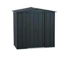 Duramax TOP Gartenhaus, 1,8 x 1,2 m, aus feuerverzinktem Stahl, Starke verstärkte Dachstruktur, wartungsfreie und wetterfeste Metallgartenschuppen, Anthrazit