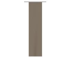 Home fashion 86601-783 mocca Schiebevorhang Rom Uni / 245 x 60 cm Dekostoff-Seidenoptik