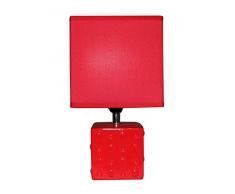King Home L1713624 Tischleuchte, rot, 14X11X26H