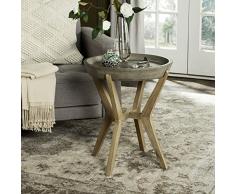 Safavieh Outdoor Collection Celeste Beistelltisch aus Beton, rund, 53,3 cm