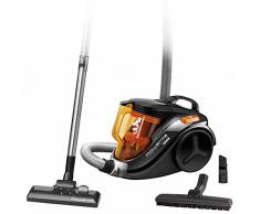 Rowenta RO3753 RO3753EA Compact Power Cyclonic Bodenstaubsauger, 1.5 liters, Schwarz, Orange