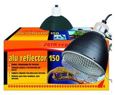 sera 32014 reptil alu reflector Klemm- und Hängelampe für Terrarien mit hitzebeständiger Keramikfassung E 27, Durchmesser 15 cm
