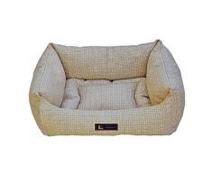 CHAPUIS SELLERIE SLA646 Hundekorb mit herausnehmbarem Wendekissen - 44 x 38 x 18 cm