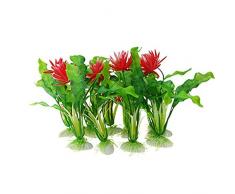 sourcingmap Kunststoffpflanze/Aquarium Wasser Gras Ornament, Rot
