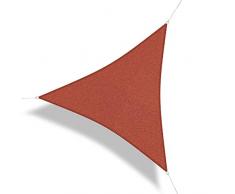 Corasol 160032 Premium Sonnensegel, 3,6 x 3,6 x 3,6 m, Dreieck, Wind- & wasserdurchlässig, rot