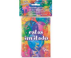 Feliz Cumpleanos Geschenktüten Einladungen 5.5 x 4 mehrfarbig