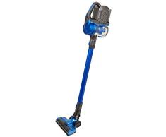 Exquisit Akku BP 6601 BLS | 2in1 kabelloser Staubsauger | beutellos | bis zu 40 Min. Akkulaufzeit | Verschiedene Düsen | LED-Beleuchtung | 150 W | blau/schwarz