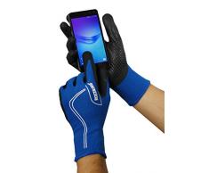 Rostaing Serie Touch Handschuhe Übergangsjacke Handfläche Kletterpflanze Funktion Telefonnummer Touchscreen + LEASH Handgelenk, Schwarz/Blau, 34 x 12 x 3 cm
