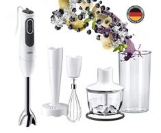 Braun Stabmixer, 750 W, 11 Geschwindigkeiten und ein Turbo, EasyClick System für noch schnelleres und einfacheres Abnehmen von Mixfuß und Zubehör