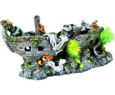 Flamingo 401187 Dekoration Schiffswrack Pflanzen