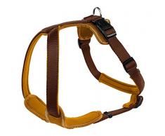 HUNTER Neopren Geschirr für Hunde, Nylon, gepolstert mit Neopren, für Sport und Freizeit M, braun/caramel