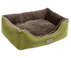 Kerbl 81318 Kuschelbett Samuel, 60 x 50 x 17 cm, grün/grau