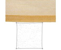 Ldk Garden Sonnensegel Beige Polyethylen 5 x 5 m Kreuz