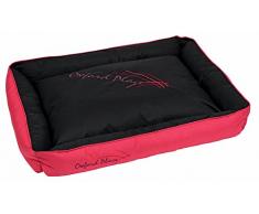 Kerbl 81281 Kuschelbett Oxford Place, 110 x 85 cm, schwarz/brombeer