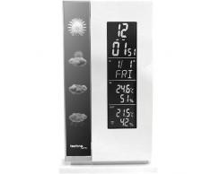 Wetterstation WS 6600 mit Vorhersage von Wettersituation durch in Glas gelaserte 3D-Wettersymbole