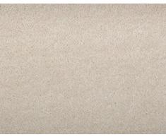 Teppichboden Shaggy Hochflorteppich Bodenbelag Auslegware Uni hellbeige 200 x 400 cm. Weitere Farben und Größen verfügbar