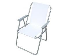 GARDEN FRIEND s1526011, Relaxsessel, Weiß, Bianco, 21x58x68 cm